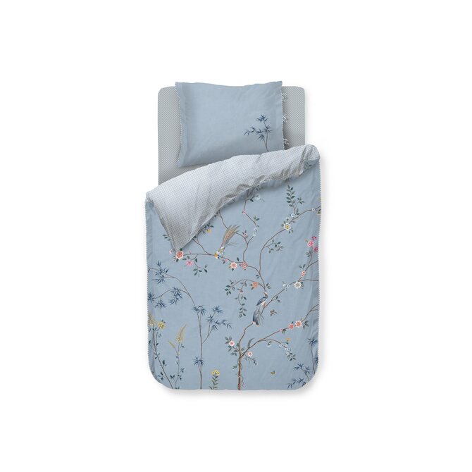 Pip Studio Bamboo Blossom dekbedovertrek 240x200/220 Lichtblauw