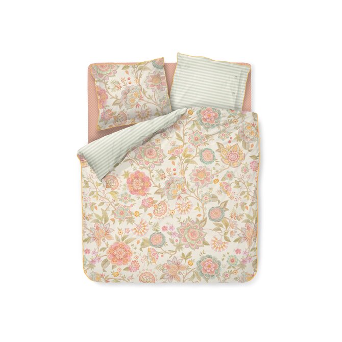 Pip Studio Dekbedovertrek  Bombay Bold Gebroken wit 140x200/220 cm