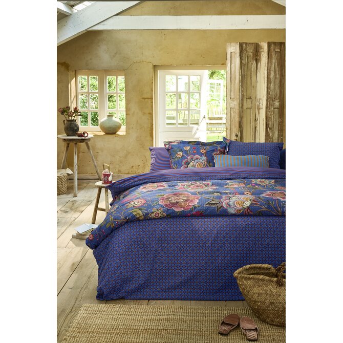 Pip Studio Dekbedovertrek  Bombay Bold Donkerblauw 240x200/220 cm