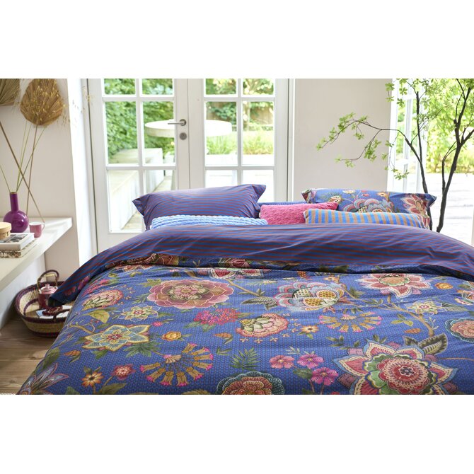Pip Studio Dekbedovertrek  Bombay Bold Donkerblauw 200x200/220 cm