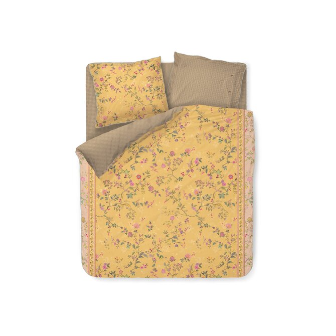 Pip Studio Dekbedovertrek  Bodhi Flower Geel 140x200/220 cm