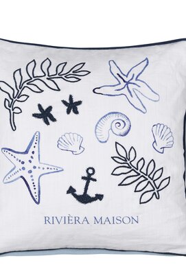 Rivièra Maison Sail Away Cushion Blauw 45x45 cm