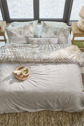 Rivièra Maison Dekbedovertrek Palm Shade Naturel 200x200/220 cm