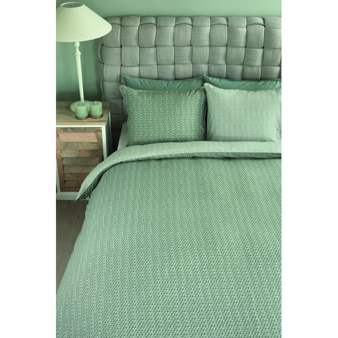 Rivièra Maison Dekbedovertrek Bambu Groen 200x200/220 cm