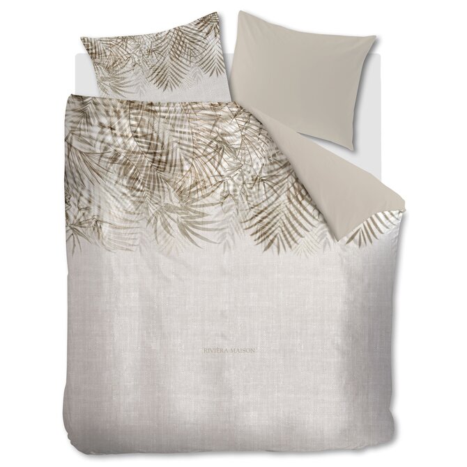 Rivièra Maison Dekbedovertrek Palm Shade Naturel 260x200/220 cm