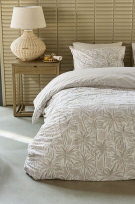 Rivièra Maison Dekbedovertrek Palm Paradise Zand 140x200/220 cm