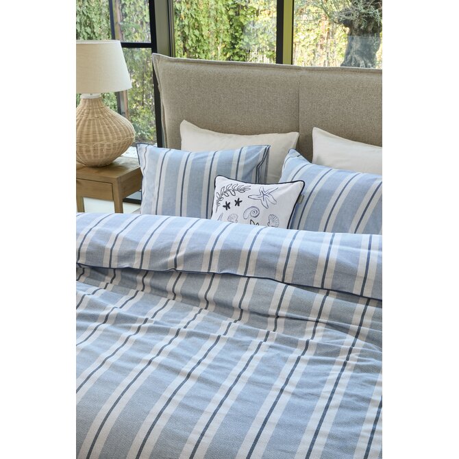 Rivièra Maison Dekbedovertrek Silvan Blauw 260x200/220 cm