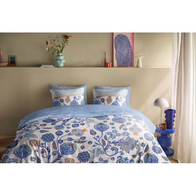 Oilily Dekbedovertrek Taya Blauw 200x200/220 cm