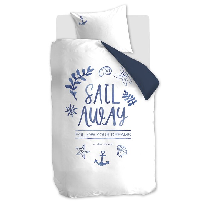 Rivièra Maison Dekbedovertrek Sail Away Blauw 200x200/220 cm