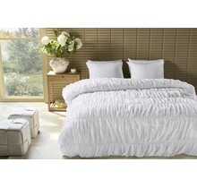 Rivièra Maison Dekbedovertrek Ruffle Wit 140x200/220 cm