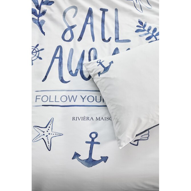 Rivièra Maison Dekbedovertrek Sail Away Blauw 260x200/220 cm