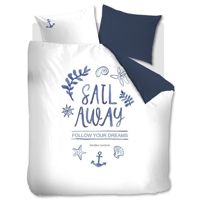 Rivièra Maison Dekbedovertrek Sail Away Blauw 260x200/220 cm