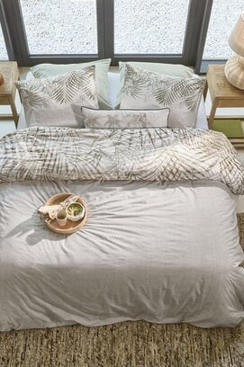 Rivièra Maison Dekbedovertrek Palm Shade Naturel 240x200/220 cm