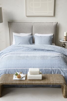 Rivièra Maison Dekbedovertrek Francesco Blauw 240x200/220 cm