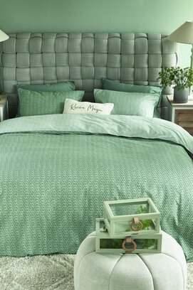 Rivièra Maison Dekbedovertrek Bambu Groen 260x200/220 cm