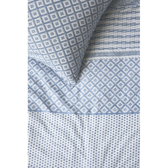 Rivièra Maison Dekbedovertrek Francesco Blauw 200x200/220 cm