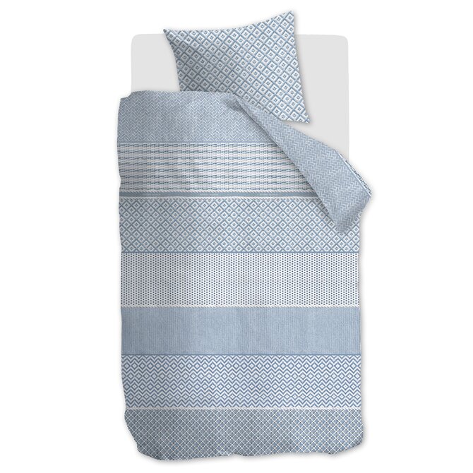 Rivièra Maison Dekbedovertrek Francesco Blauw 200x200/220 cm