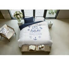 Rivièra Maison Dekbedovertrek Sail Away Blauw 240x200/220 cm
