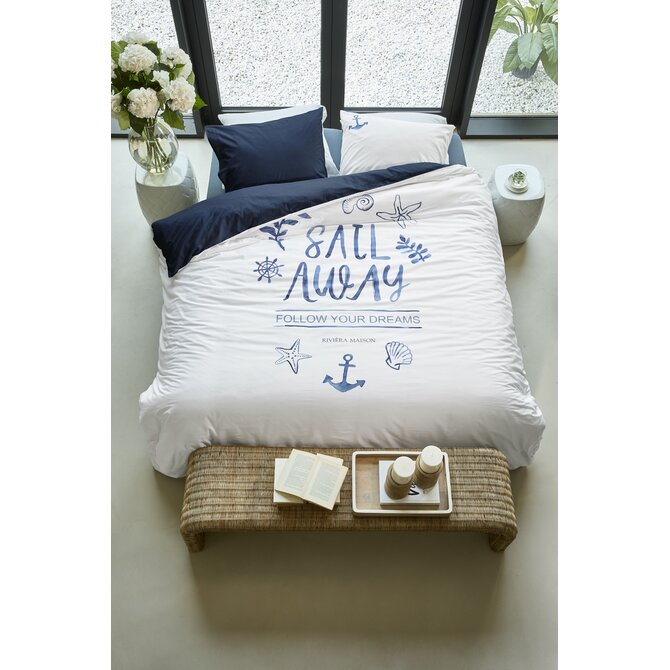 Rivièra Maison Dekbedovertrek Sail Away Blauw 240x200/220 cm