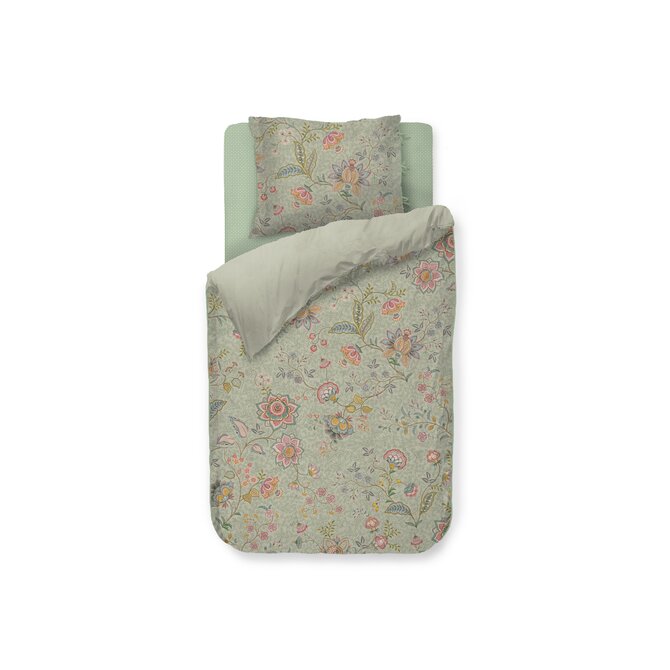 Pip Studio Kussensloop Mumbai Morning Licht groen 60x70 cm