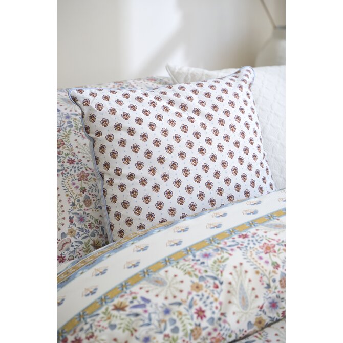 Pip Studio Jaipur Flower Square Cushion Licht blauw 40x40 cm