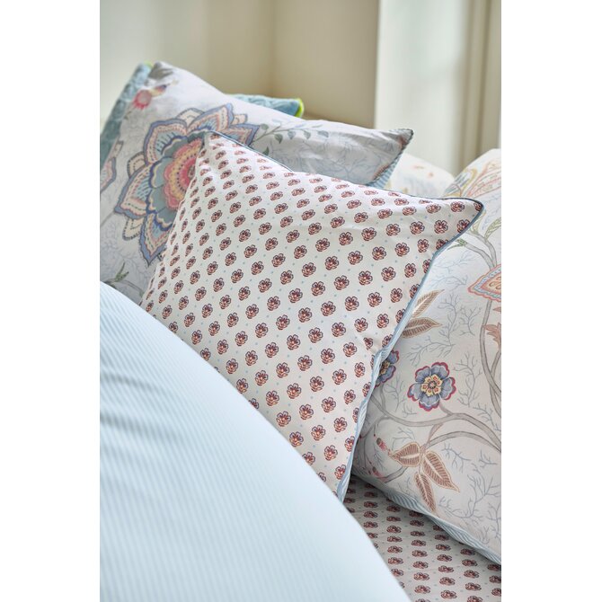 Pip Studio Jaipur Flower Square Cushion Licht blauw 40x40 cm