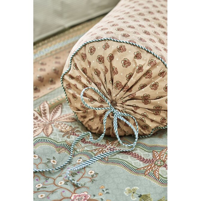 Pip Studio Jaipur Flower Roll Cushion Groen 22x70 cm