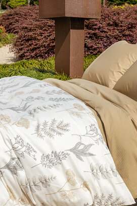 Dommelin dekbedovertrek Erbe Satijn 400TC Ecru-Ecru 240x200/220