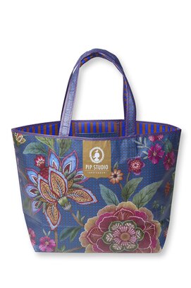 Pip Studio Bombay Beachbag Donkerblauw One size