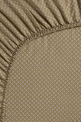 Pip Studio Hoeslaken Twinkle Star  Geel kaki 90x200 cm