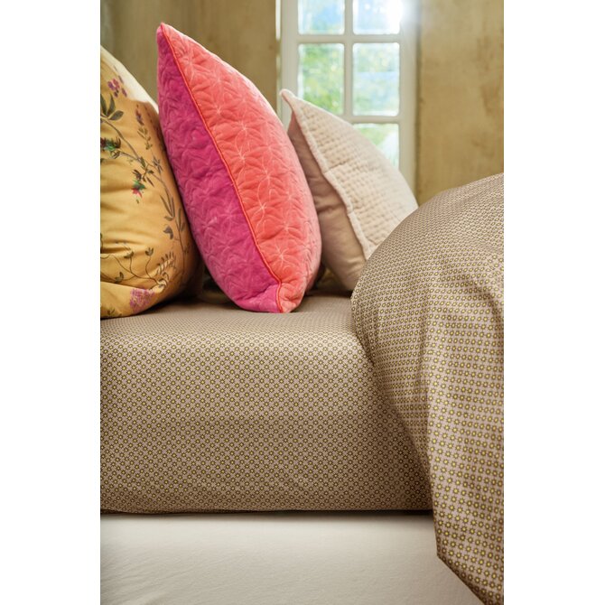 Pip Studio Hoeslaken Twinkle Star  Geel kaki 90x200 cm