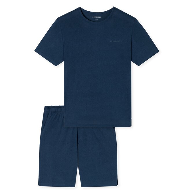 Schiesser Heren Pyjama Short admiral  183633 50/M