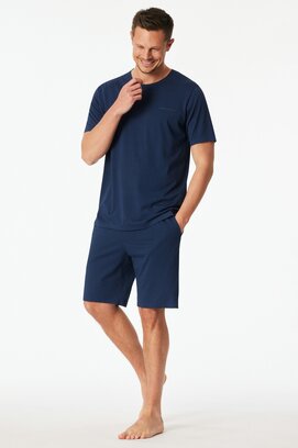 Schiesser Heren Pyjama Short admiral  183633 48/S