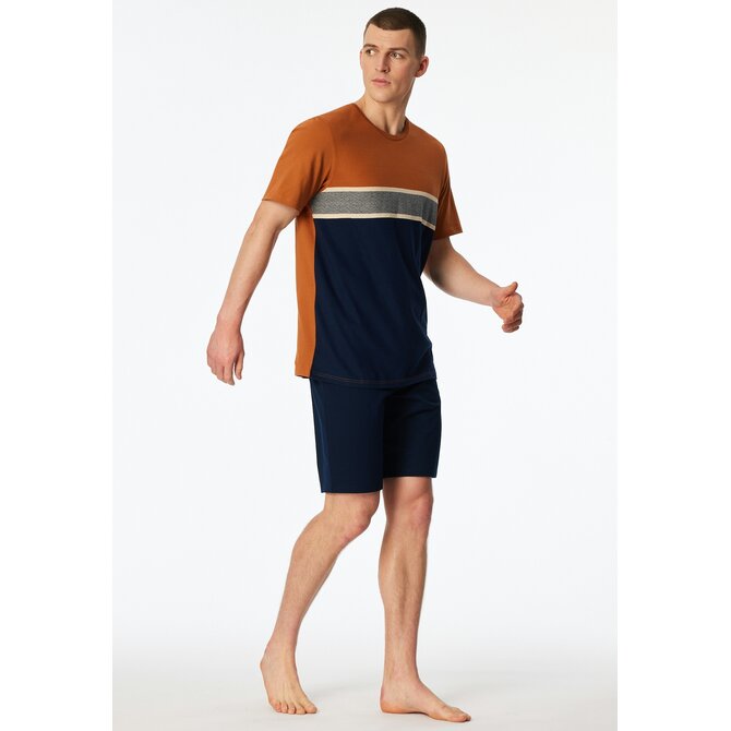 Schiesser Heren Pyjama Short admiral  183590 48/S
