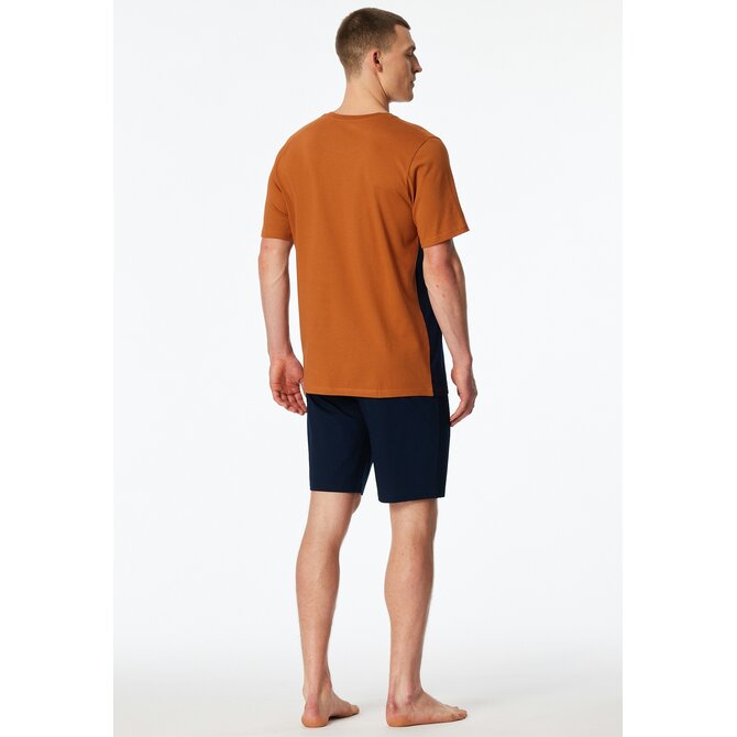 Schiesser Heren Pyjama Short admiral  183590 50/M