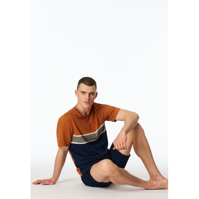 Schiesser Heren Pyjama Short admiral  183590 50/M