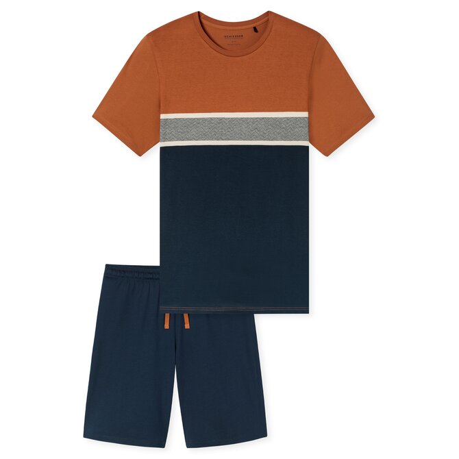 Schiesser Heren Pyjama Short admiral  183590 56/XXL