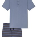 Schiesser Schiesser Heren Pyjama Short bluegrey 183589 52/L