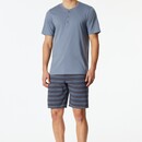 Schiesser Schiesser Heren Pyjama Short bluegrey 183589 56/XXL