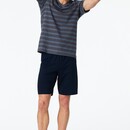 Schiesser Schiesser Heren Pyjama Short bluegrey 183588 56/XXL