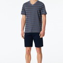 Schiesser Schiesser Heren Pyjama Short bluegrey 183588 52/L
