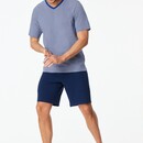 Schiesser Schiesser Heren Pyjama Short royal blue 183585 50/M