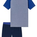 Schiesser Schiesser Heren Pyjama Short royal blue 183584 50/M