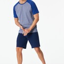 Schiesser Schiesser Heren Pyjama Short royal blue 183584 52/L