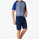 Schiesser Schiesser Heren Pyjama Short royal blue 183584 58/3XL