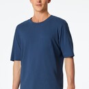 Schiesser Schiesser Heren Shirt 1/2  atlantic blue  183545 48/S