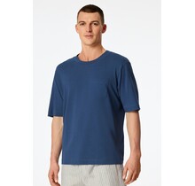 Schiesser Heren Shirt 1/2  atlantic blue  183545 54/XL