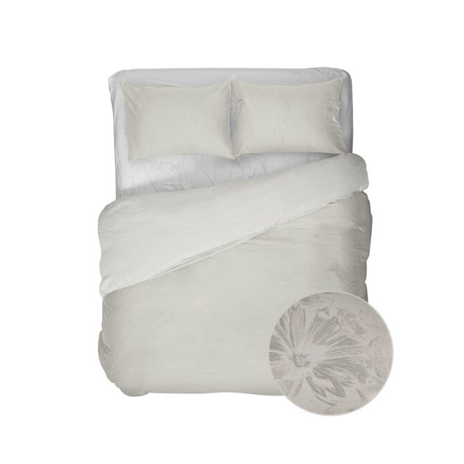 Kayori Kaede Dekbedovertrek  Tencel   200x200220  Zilvergrijs