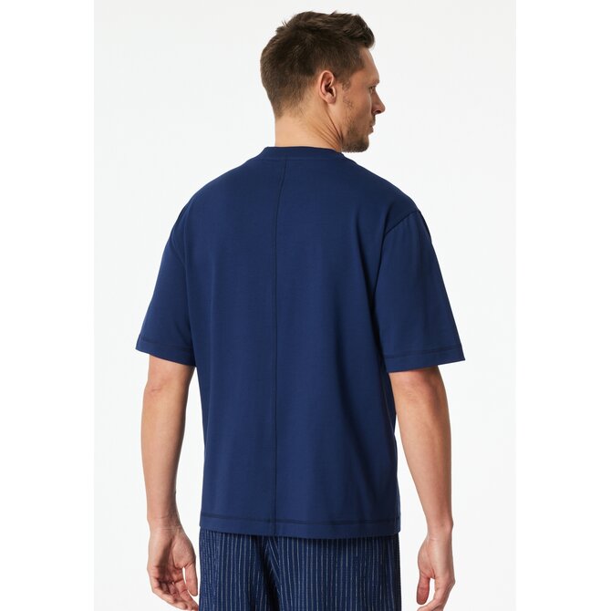 Schiesser Heren Shirt 1/2  navy 183536 58/3XL