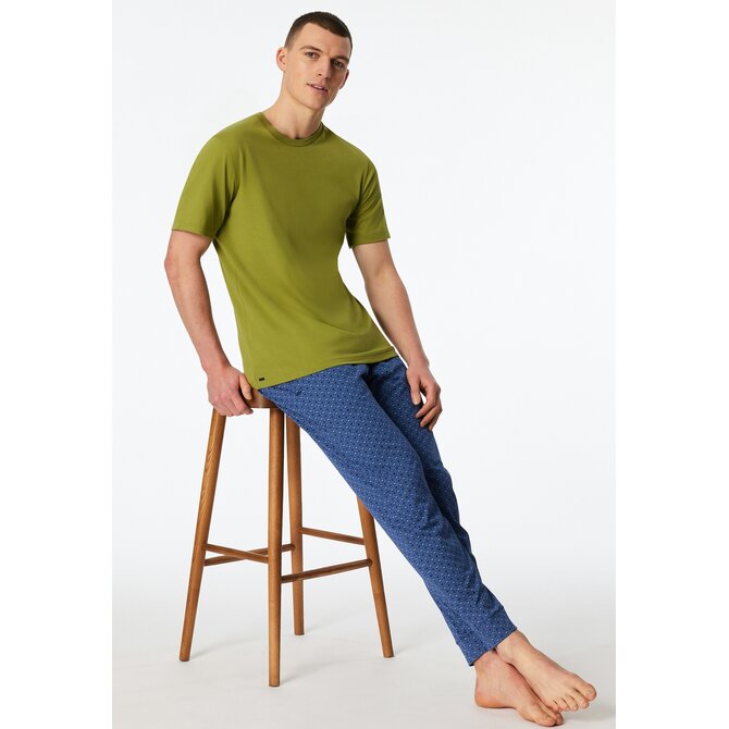 Schiesser Heren Long Pants bluegrey 182047 52/L